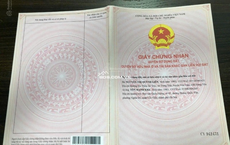 Sổ đỏ chính chủ. Quy hoạch an toàn. Khách mua yên tâm pháp lý để nắm giữ lâu dài.